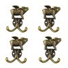 KxrTpx Antique Brass Coat Hooks, Decorative Brass Door Hooks and