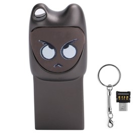 Mini U Disc Flash Drive Cute Cartoon Pattern Mobile Phone Computer USB 2.0 U Disk 64GB Gray