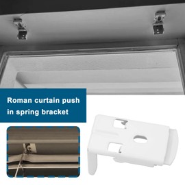 LT Easiyl 6pcs Tube Diameter 48x29mm Roman Blinds Push Spring Bracket for Face Fixing Side Winder Head Rail Shutters Roller Blind Brackets