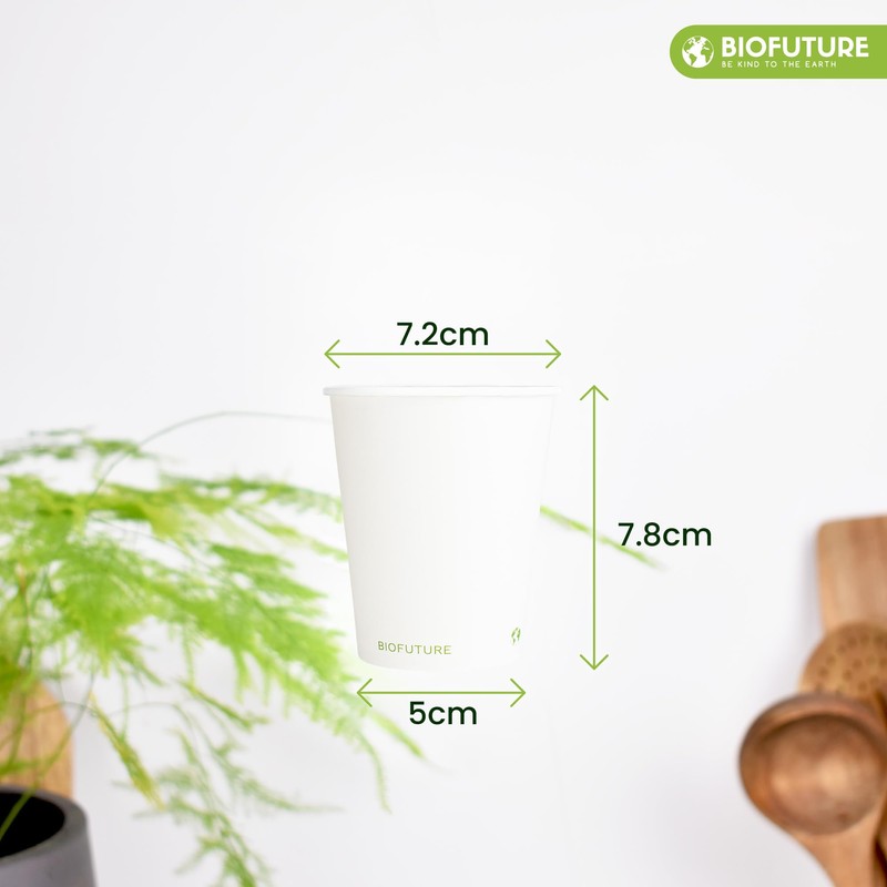 BIOFUTURE Biodegradable Party Cups, Eco-Friendly Disposable Paper Cups for Parties
