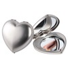 EYIWEITING Mini Heart Compact Mirror,Compact and Beautiful, Portable 1X/2X Magnifier,