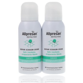Allpresan Derma med Repair Foam Cream Hand Intensive Care – For the Care of Very Dry and Stressed Hands – 100 ml (Pack of 2)