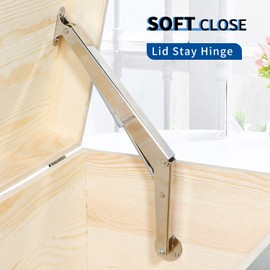 RUYUFE 200N Lid Support Hinge Heavy Duty Soft Close Gas Strut Gas Spring Slow Closing Safety Pack of 2