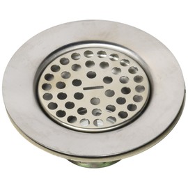 Keeney 1376PC Wide Flange Strainer Stainless Steel Grid, 4-1/2", Polished Chrome