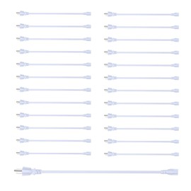 4FT LED Wire Connector Power Cord, LED Tube Power Extension Plug Cord Without on/Off Swith, US Plug Cord for T5 T8 LED Light Tube Integrated Extension Cable Wire (25, 4ft)