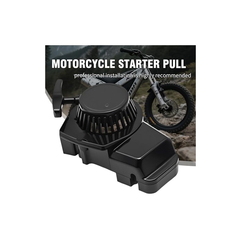 Black Recoil Pull Starter Motorcycle Engine Recoil Starter Replacement for