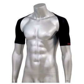 SK11 KS-KATA-M-BK Compression Supporter, For Shoulders, Absorbent, Quick Drying, Black, M