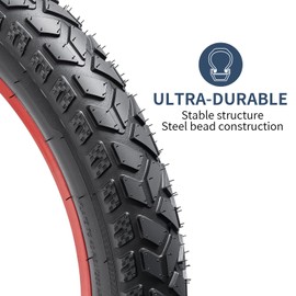 2 PCS 20" Heavy Duty Fat E-Bike Tires 20 x 3.0 and 20" Bike Tubes 20x2.5/3.0 AV32mm Schrader Valve Compatible with 20x3.0 74-406 E-Bike All-Terrain Directional Tread Bicycle Tires and Tubes (Y-1329)