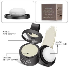 Root Powder for Men and Women, Hair Thickening Root Powder, Quick Cover Root Concealer with Hair Chalk for Filling Thin Hair (23# Silver Grey)