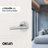 Okun Stark 1-Pack Chrome Privacy Door Levers – Push Button