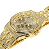 Halukakah Diamonds Gold Watch Iced Out,Men's 18K Real Gold Plated