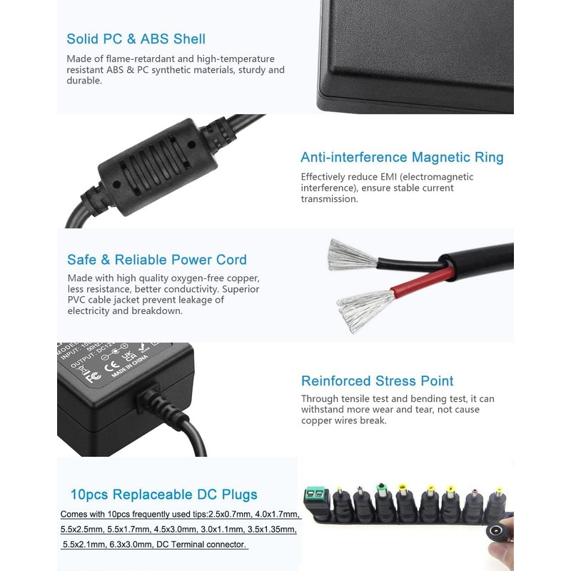 24V 1.5A Power Supply 36W Wall AC/DC Adapter 100V-240V AC