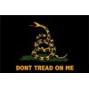 4x6 Gadsden Don't Tread On Me Flag Black 4'x6' Banner