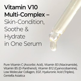 FOREST OF THE BORGES'S Forest of the Borges's Pink V10 Vitamin Serum 1.0 fl oz C 10% Pure Vitamin C with Niacinamide, Panthenol, Collagen, EGF & Hyaluronic Acid C Lightweight Korean Facial Serum for Daily Use.
