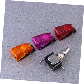 NOLITOY 2Pcs Asw LED Toggle Switch Button for Foglamp Off Control Purple Durable Power Button for Easy Setup and Use