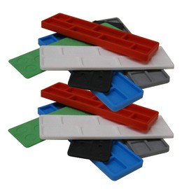 100 Pack Plastic Window & Glazing Packers, Spacers 3mm White, Assorted Thicknesses Window Packers for Versatile Use, Ideal for Dry Lining, Cladding, Flooring, Glazing, Levelling Glass & Frame Fixing