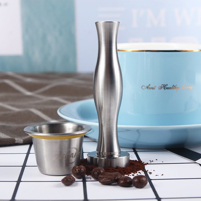 Stainless Steel Coffee Tamper Filling Tool by RECAPS Compatible with