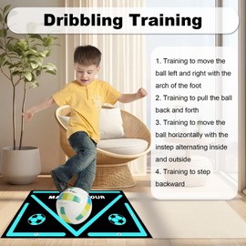 Football Training Mat Soccer Train Mat Non Slip Football Mat Practice Soccer Training Mat Football Mastery Mat Football Training Equipment for Kids Teens Adults 90x60cm Football Mat Training Skills