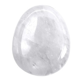 Ladeukoi Ladeukoi Natural Rock Quartz Crystal Thumb Worry Stone, Hand Carved Healing Crystal Teardrop Pocket Stones for Anxiety Stress Relief Meditation