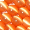 LIFAVOVY Orange Cat Eye Beads Round 4mm Semi Precious Gemstone
