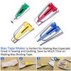 ieron 4 Sizes Bias Tape Maker Kit, Sewing Binding Quilting