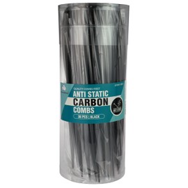 Dream World Anti Static Rat Tail Carbon Combs Black 36 Pcs Jar