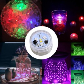 Submersible LED Lights, KUCAM Waterproof LED Tea Lights Candle with Remote Battery Operated,RGB Color Changing for Vase Home Party Wedding Table Centerpieces,10 Pack
