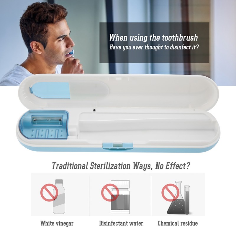 UV Toothbrush Sterilizer Box Portable Toothbrush Head Clean Disinfection Sanitizer