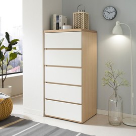 Decoline Denny 600 5-drawer chest, acacia / 데코라인  데니 600 5단 서랍장, 아카시아