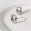 Gold&Deer 14K Goldfield Bold Water Drop One-Touch Earrings White Gold