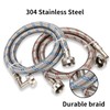 Roastove 4 feet Premium Stainless Steel Washing Machine Hoses with