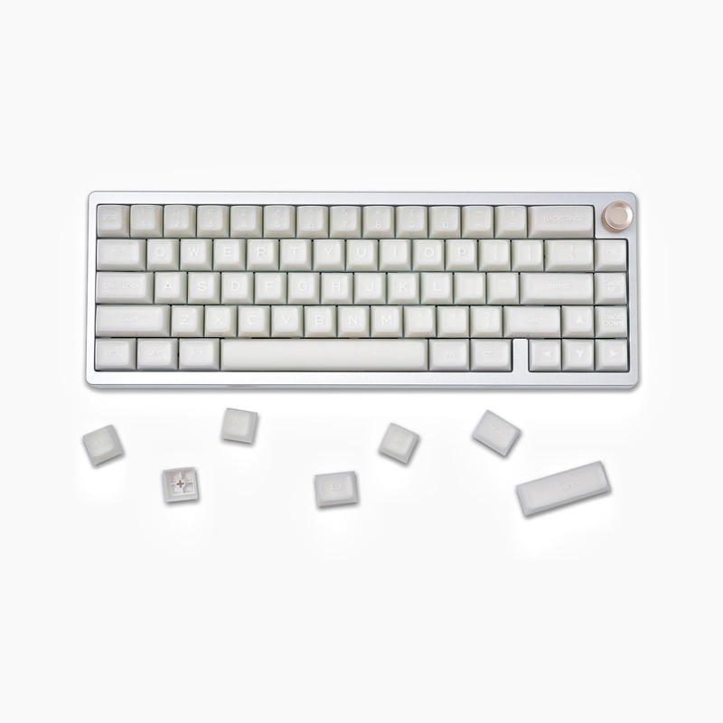 dagaladoo White Jade - PBT keycaps,SA Profile keycaps,Double Shot keycaps