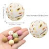 David Accessories Silicone Beads 15mm Bulk Round Beads for Keychain