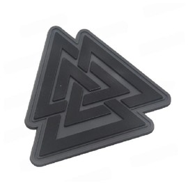 PHOENIX IKKI Viking Norse Old Norse Scandinavian Rune Walknut Triangle Symbol Cloth Embroidery Patch Patch Coat of Arms Applique PVC