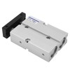 Air Cylinder Pneumatic 2 Piston Rod 2 Shaft Double Action