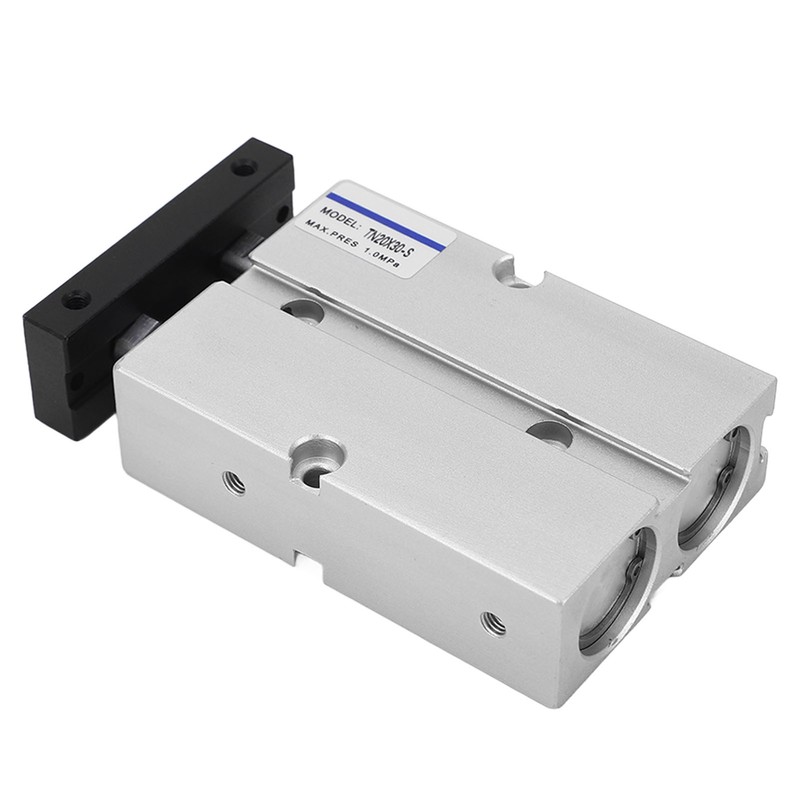 Air Cylinder Pneumatic 2 Piston Rod 2 Shaft Double Action
