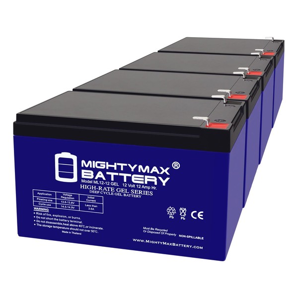 Mighty Max Battery 12V 12AH Gel F2 Replacement Battery Compatible