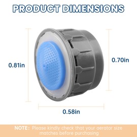 116711 Aerator Flow Restrictor, 1.5 Gpm Faucet Aerator Insert for Bathroom or Kitchen (2 Pack)