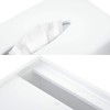 HIIMIEI Acrylic Tissue Box Cover White Tissue Holder Napkin Dispenser