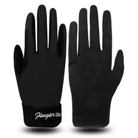 Finger Ten Riding Gloves Children Boys Girls Gloves 5-14 Years Youth Grey Black Blue Comfortable Grip Pair For Child S M L XL, black