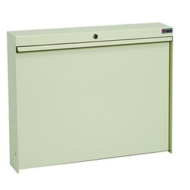 Datum Storage WallWrite Fold up Desk With Standard and Locking, Light Gray
