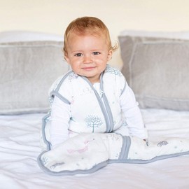 molis&co. 2.5 TOG Winter Baby Sleeping Bag. 0 to 6 months. Super Soft and Warm. Unisex Forest. Ideal for Winter and mid-Season use. Premium Muslin Babies Grow Bag