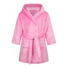 NautySaurs Girls Plain Hooded Flannel Fleece Bathrobe Bathrobe for Boys,