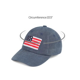 C.C American Flag Patch Baseball Cap (Navy)