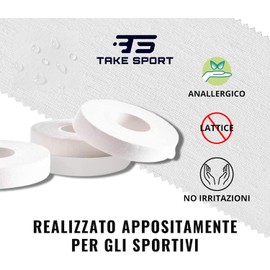 TAKE SPORT Sporttape, Klebeband, Sporttape, Fingerband, Crossfit, Sportbandage, 6er-Pack, 1,5 cm x 10 m, nicht elastisch, Baumwolle, weiß
