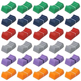 30 Pack Mixed Colour 8mm Fader/Slider Control Knobs For Audio Mixer