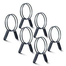 POWERTEC 4 Inch Double Loop Hose Clamps for Dust Collection Hose and Dryer Vent Hose, Quick Release Spring Clamps for Dust Collector and Dust Collection Fittings, 6 pack (70195-P3)