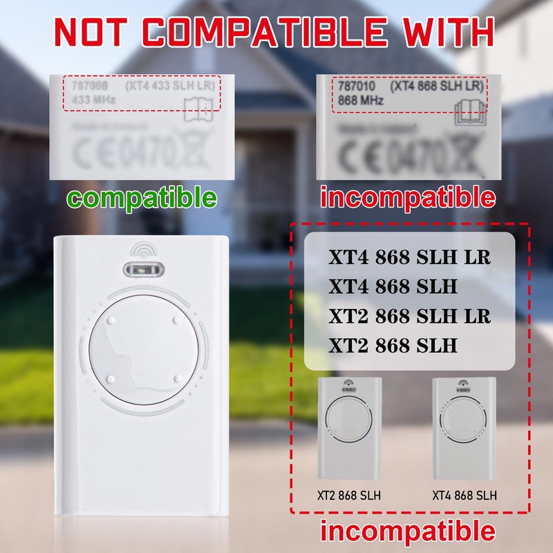 pepape 433 MHz Gate Remote Control Garage Opener Replacement for