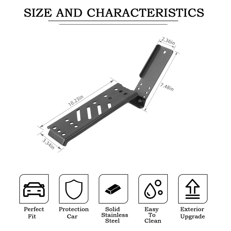 RT-TCZ Dead Pedal Brake Shoes Solid Steel Left Side Foot