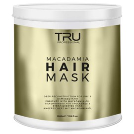 Tru Macadamia Hair Mask, 1000 ml - With Macadamia Oil for Intensive Moisture, Anti-Frizz Effect & Care for Dry and Stressed Hair